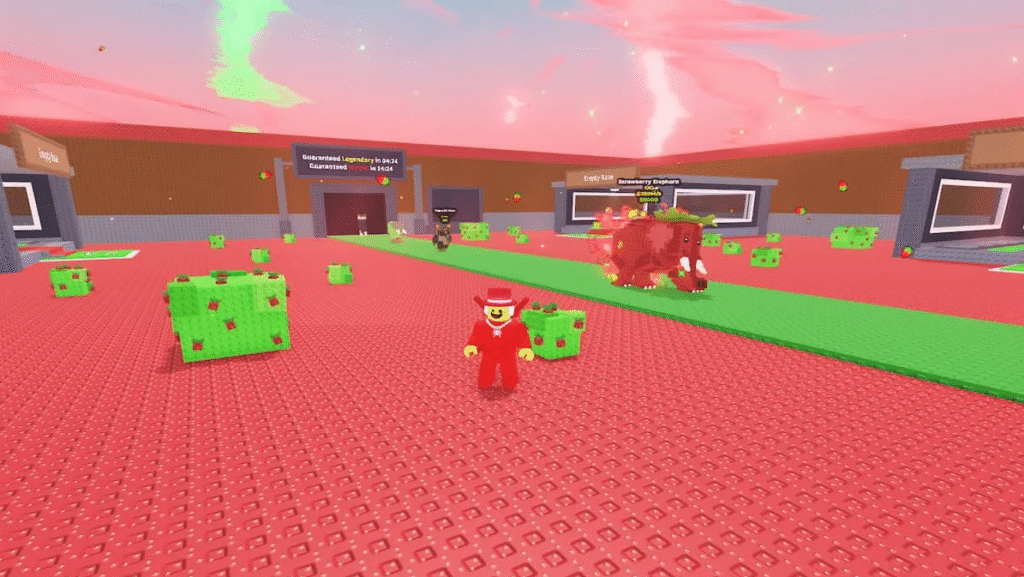 Strawberry Elephant en cinta transportadora