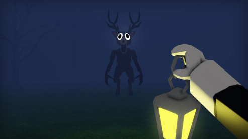 Explorando de noche en 99 noches en el bosque Roblox